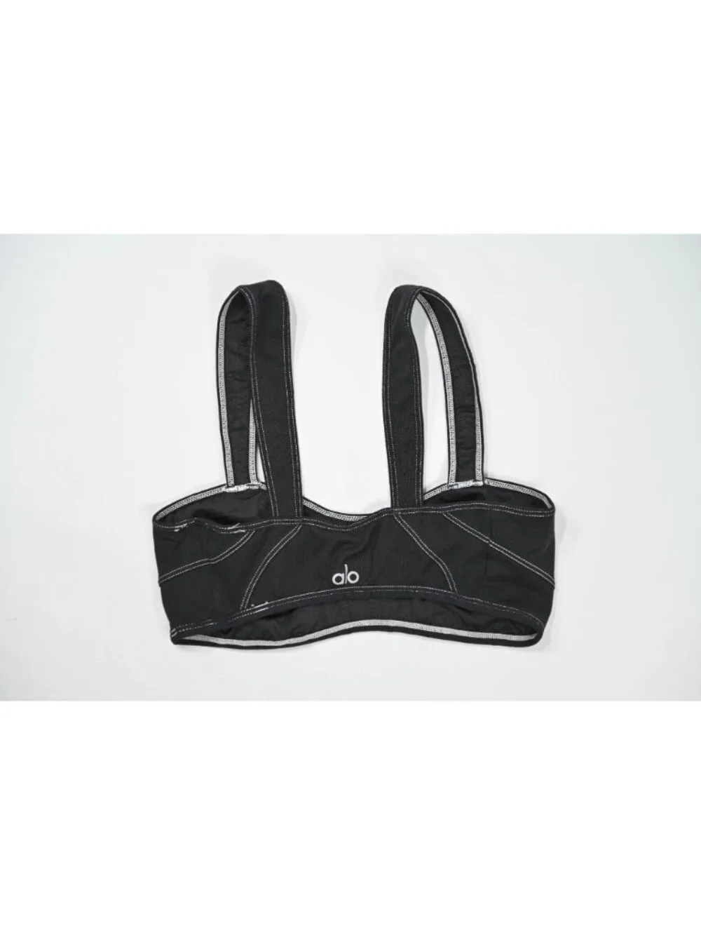 ALO Yoga Alosoft Sunray Bra in Black/White